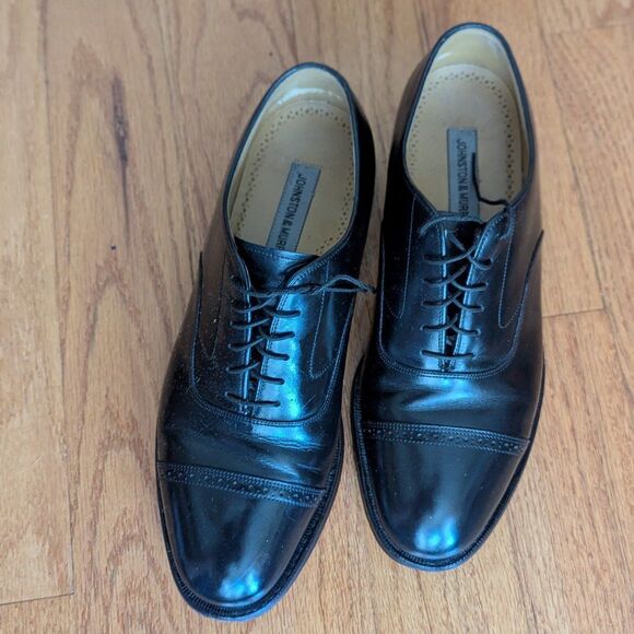 Dark Academia Johnston & Murphy Leather Oxfords‎ Men\'s 9.5D Vintage Luxe main image 6